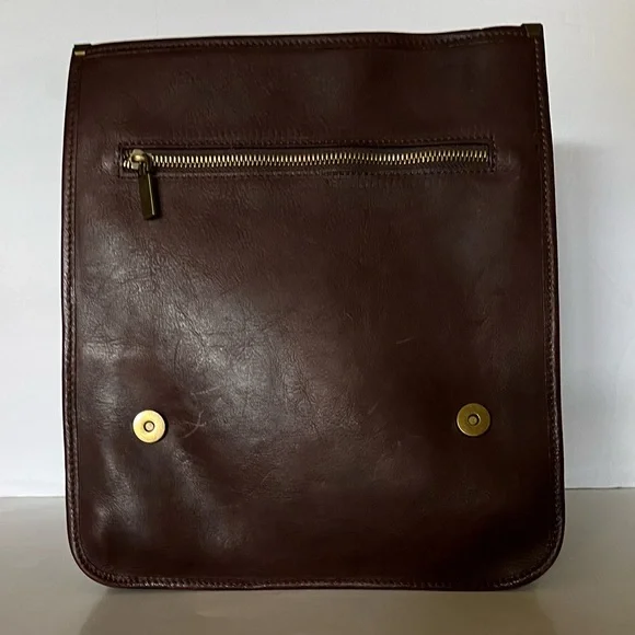 Vintage GRUPPO GIORGIO 1966 Made in Italy Brown Leather Convertible Backpack - Picture 14 of 16